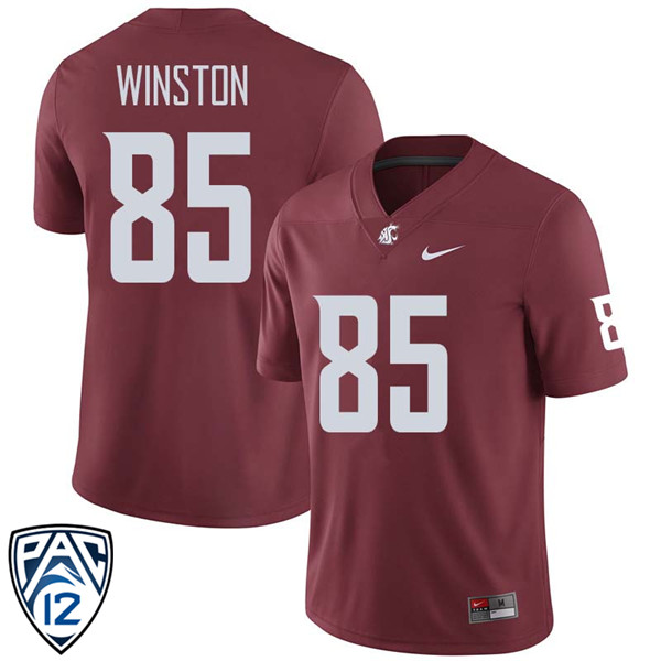Men #85 Easop Winston Washington State Cougars College Football Jerseys Sale-Crimson